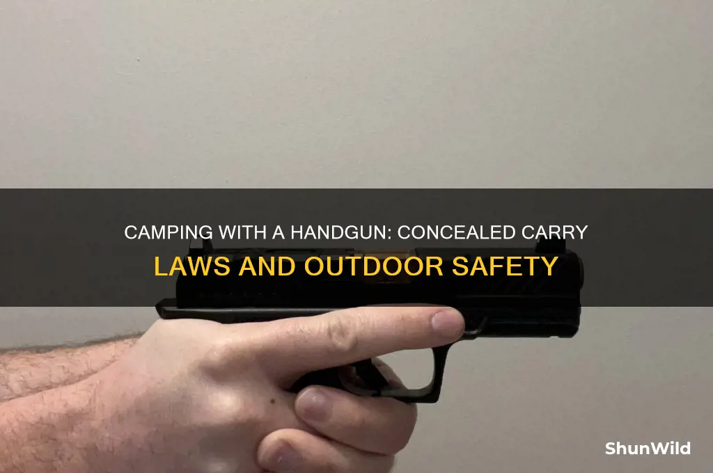can i camp with handgun without a concealed carry