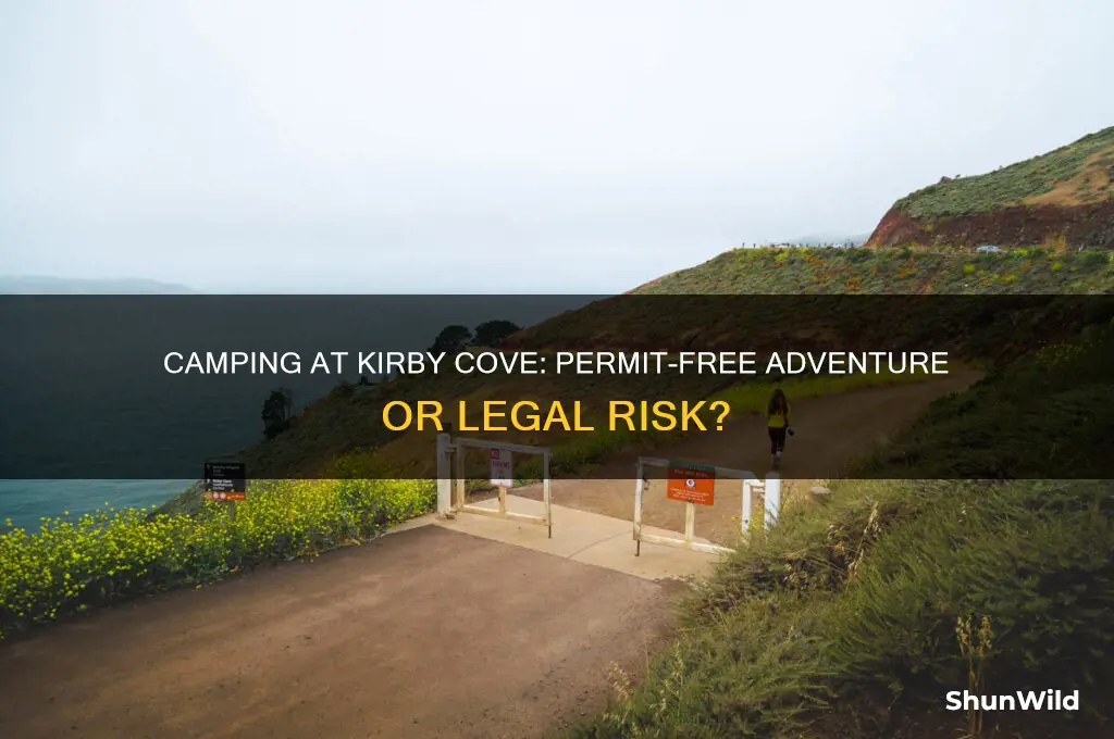 can i camp without a permit at kirby cove