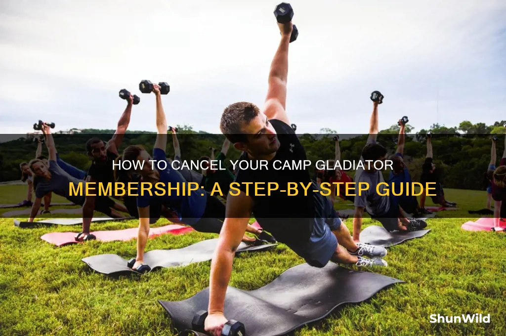 can i cancel my camp gladiator membership