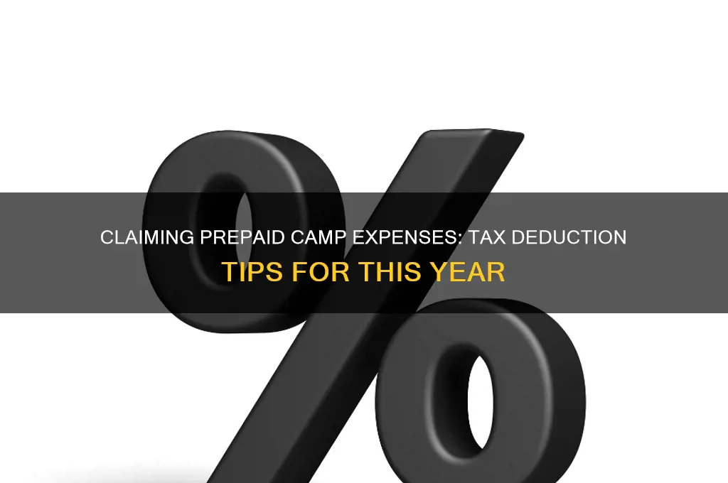 can i claim prepaid camp in this year