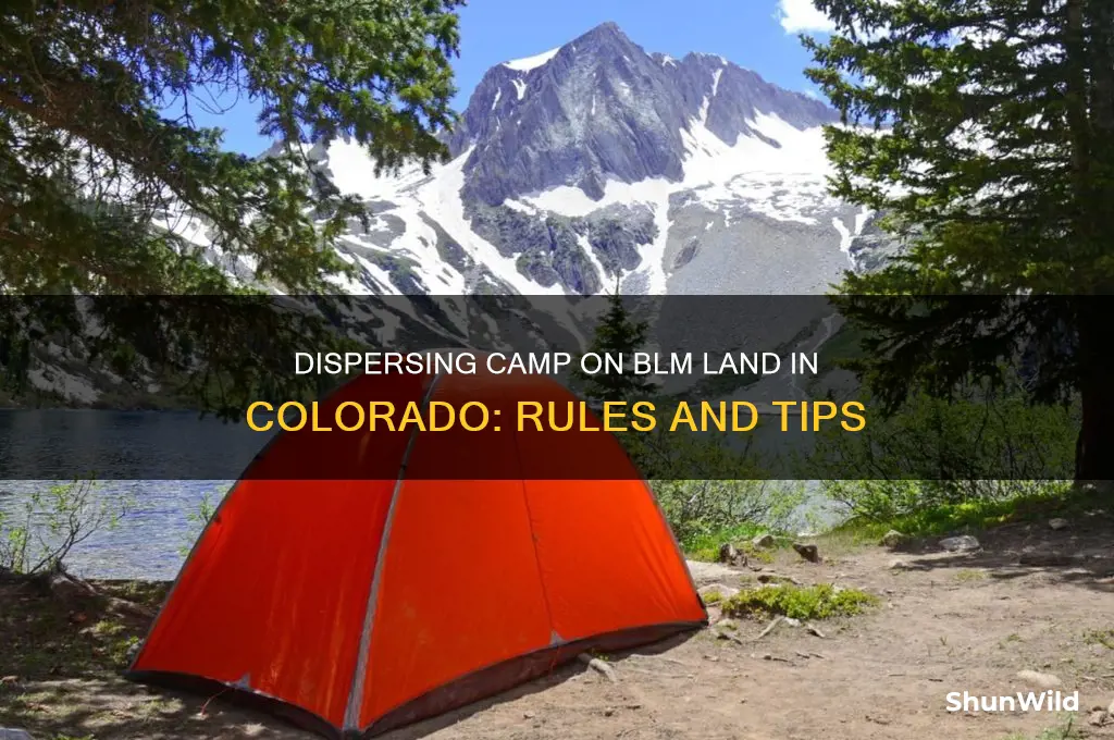 can i disperse camp on blm in colorado
