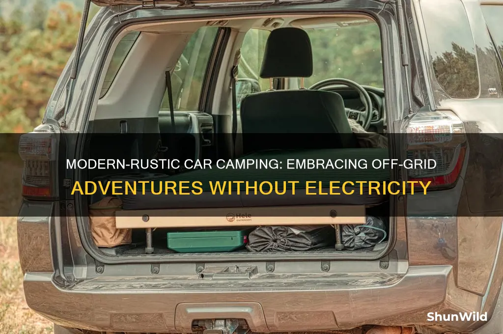 can i do car camping in modern-rustic non-electric