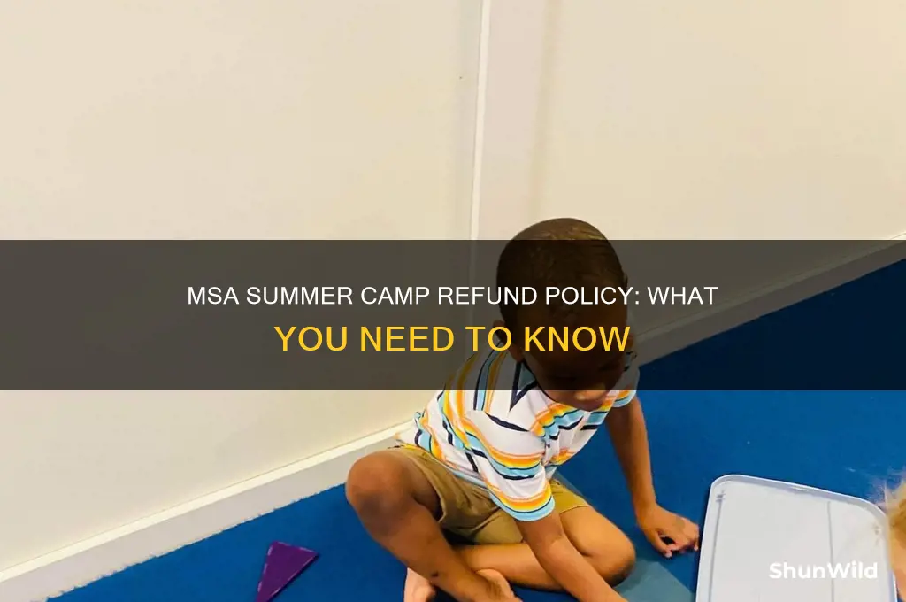 can i get a refund on msa summer camp