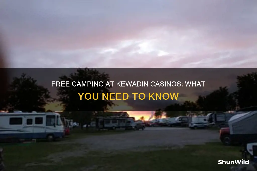 can i get free camping at kewadin casinos