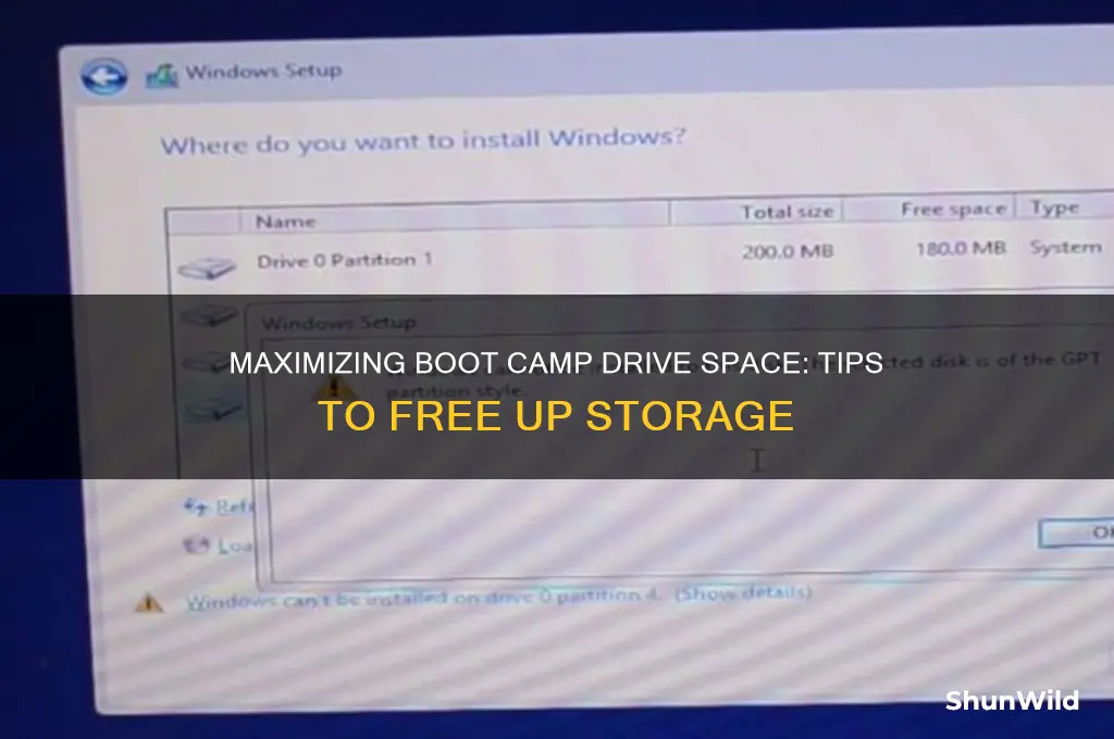 can i give more space to my boot camp drive