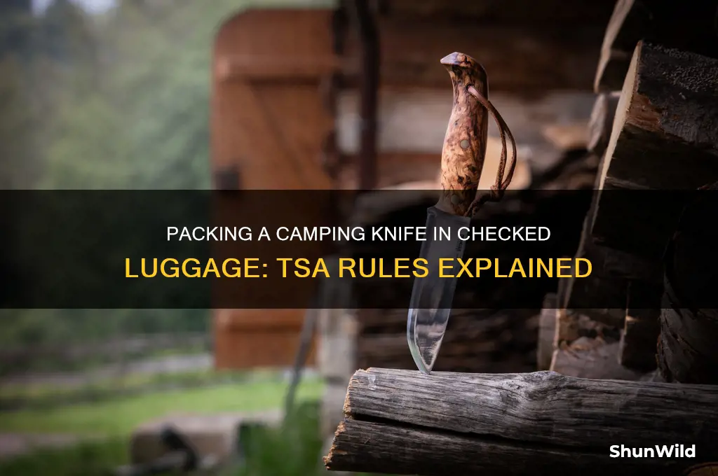 can i pack a camping knife in my checked baggage