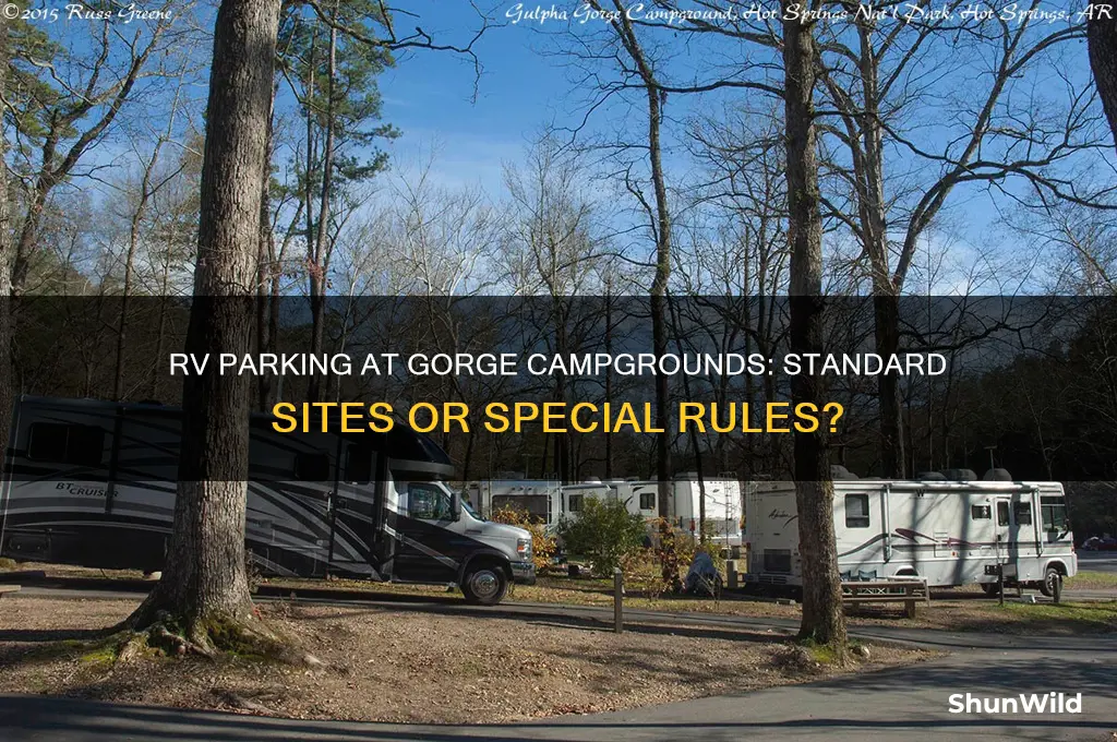 can i park an rv in standard camping at gorge