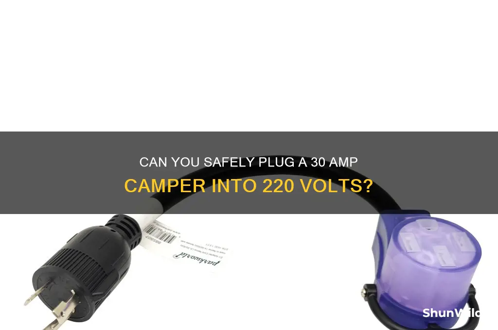 can i plug a 30 amp camper into a 220