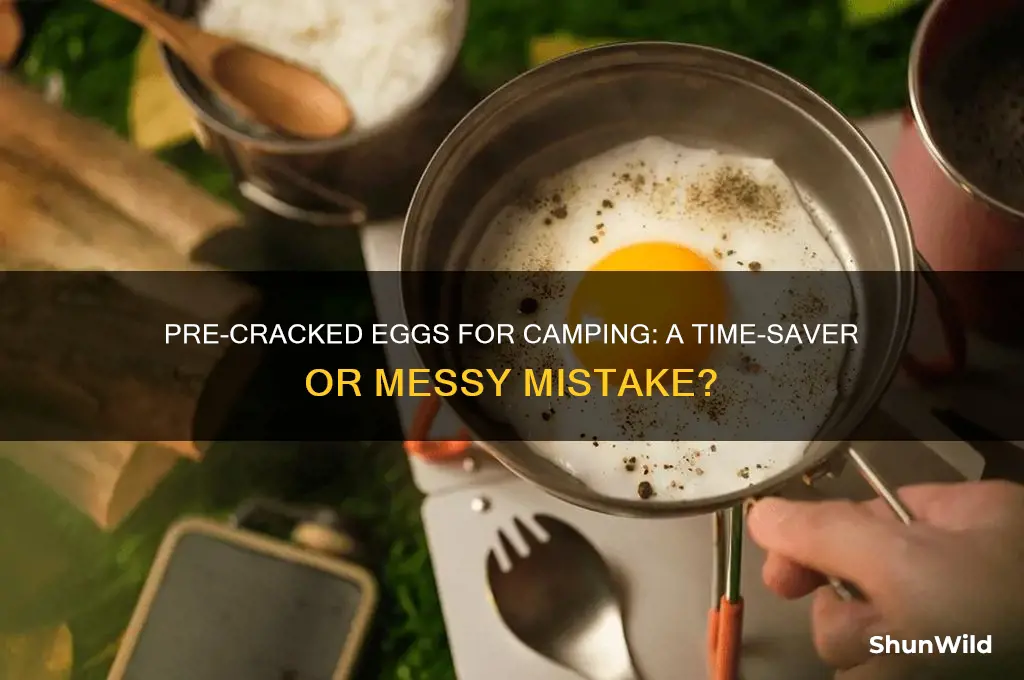 can i pre cracked eggs for camping