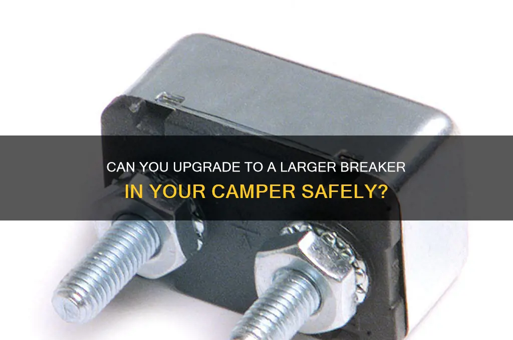 can i put a larger breaker in my camper
