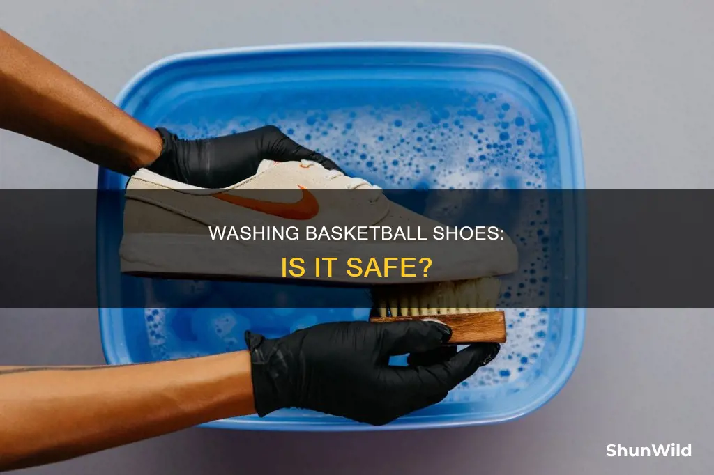 can i put basketball shoes in the washer