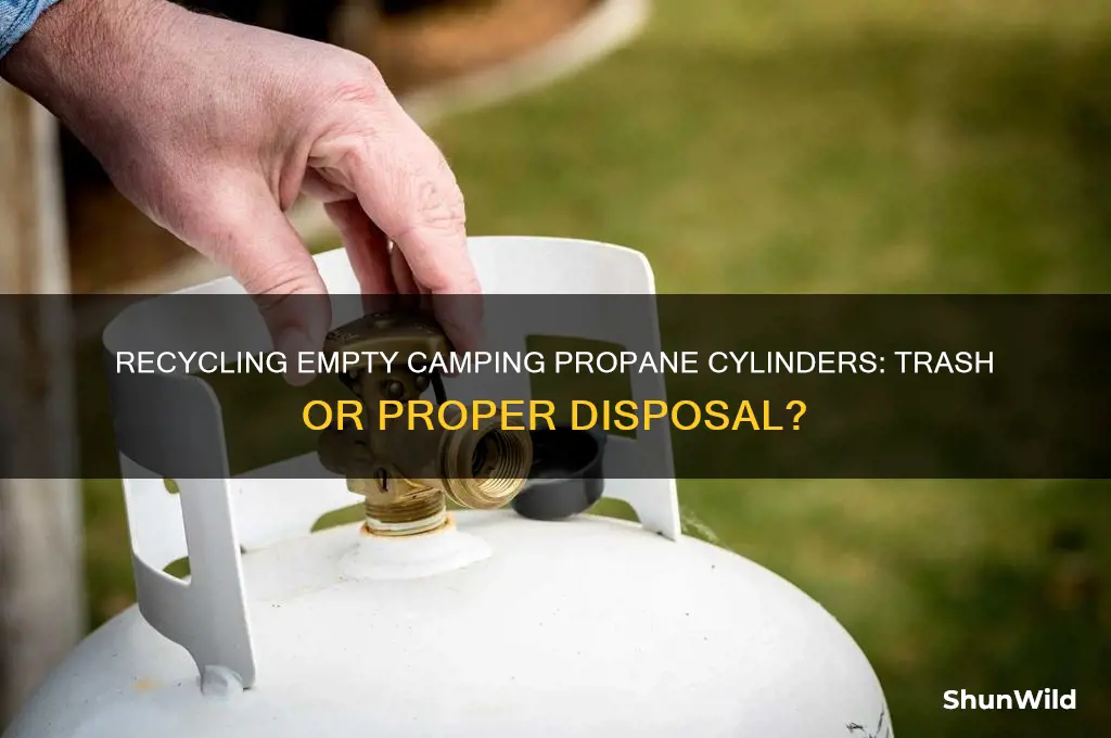 can i put in trash empty camping propane cylinder recycling