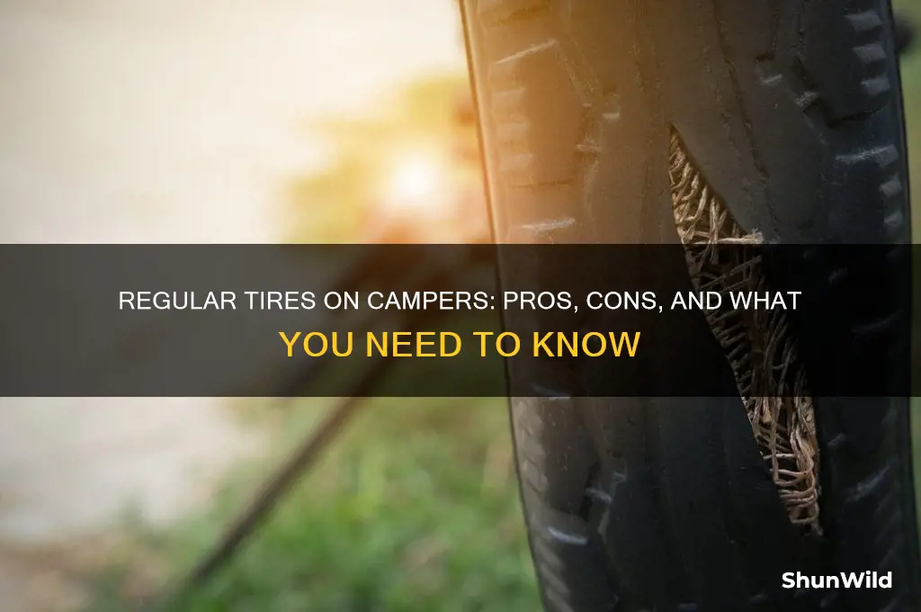 can i put regulartires on my camper
