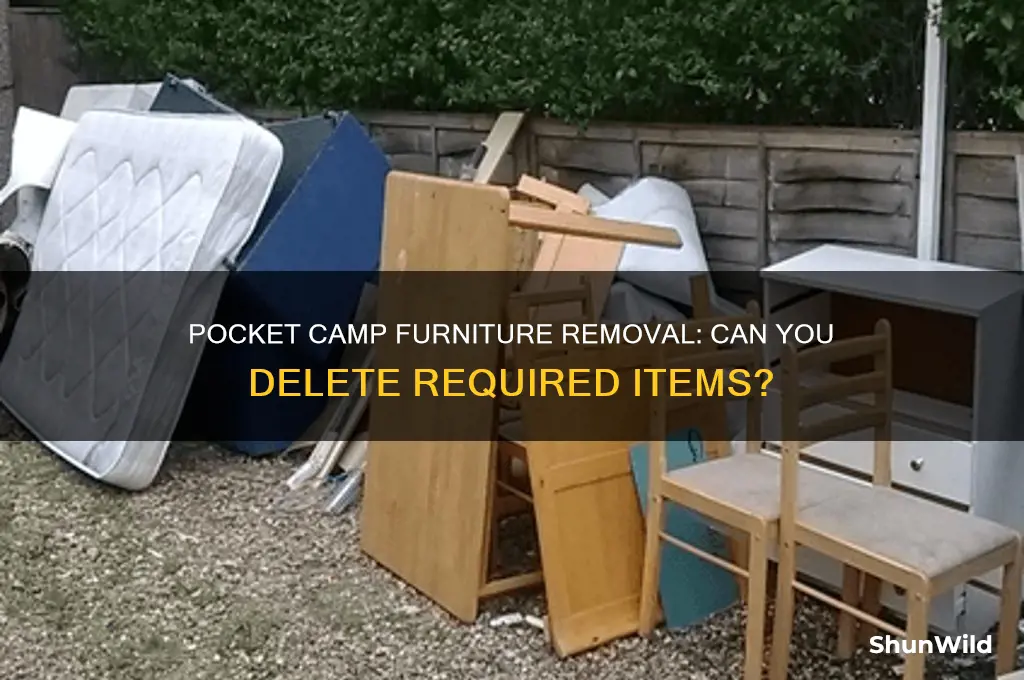 can i remove the required furniture in pocket camp