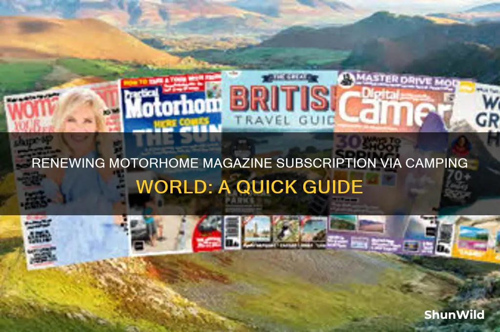 can i renew my motorhome magazine subscription through camping world