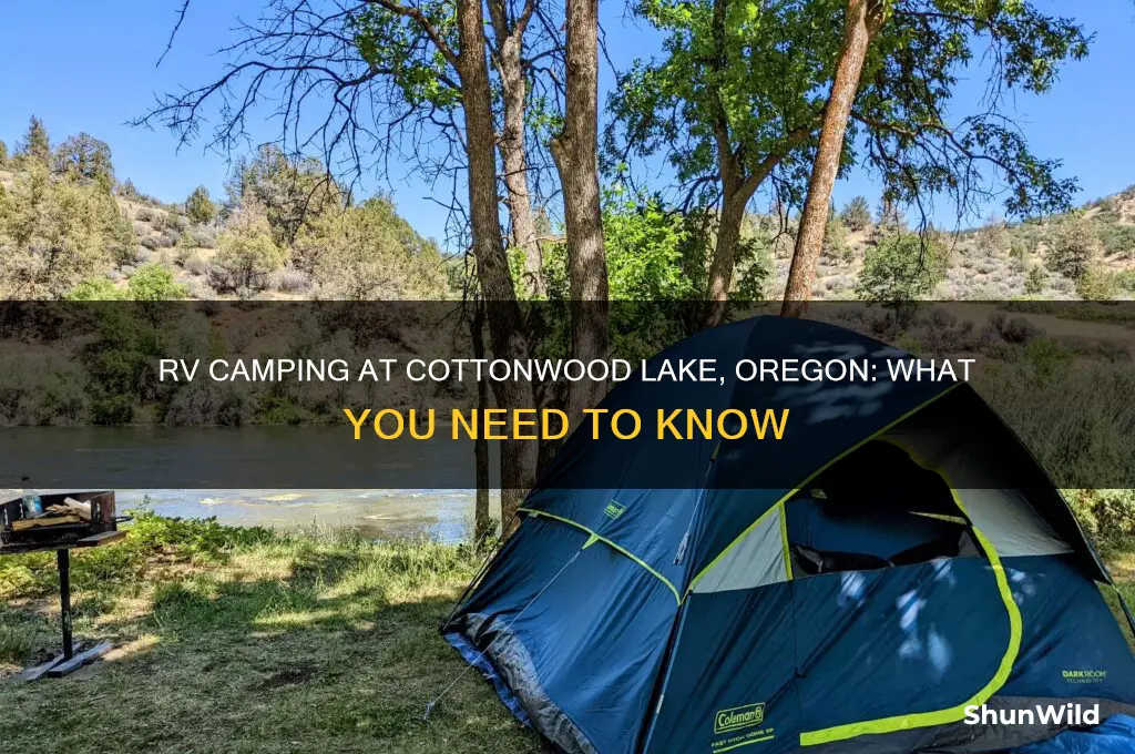 can i rv camp at cottonwood lake county oregon