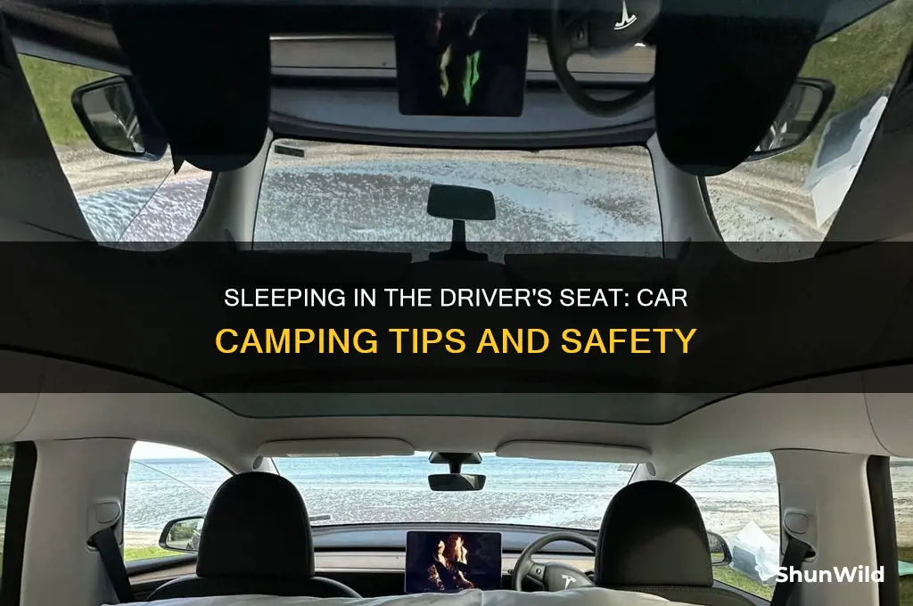 can i sleep in drivers seat car camping