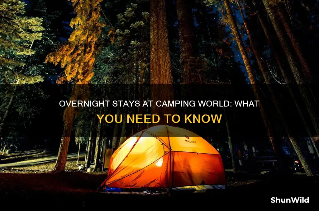 can i stay overnight in camping world