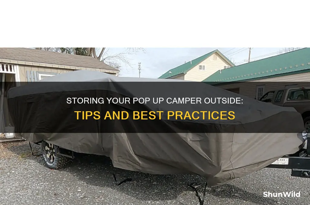 can i store a pop up camper outside