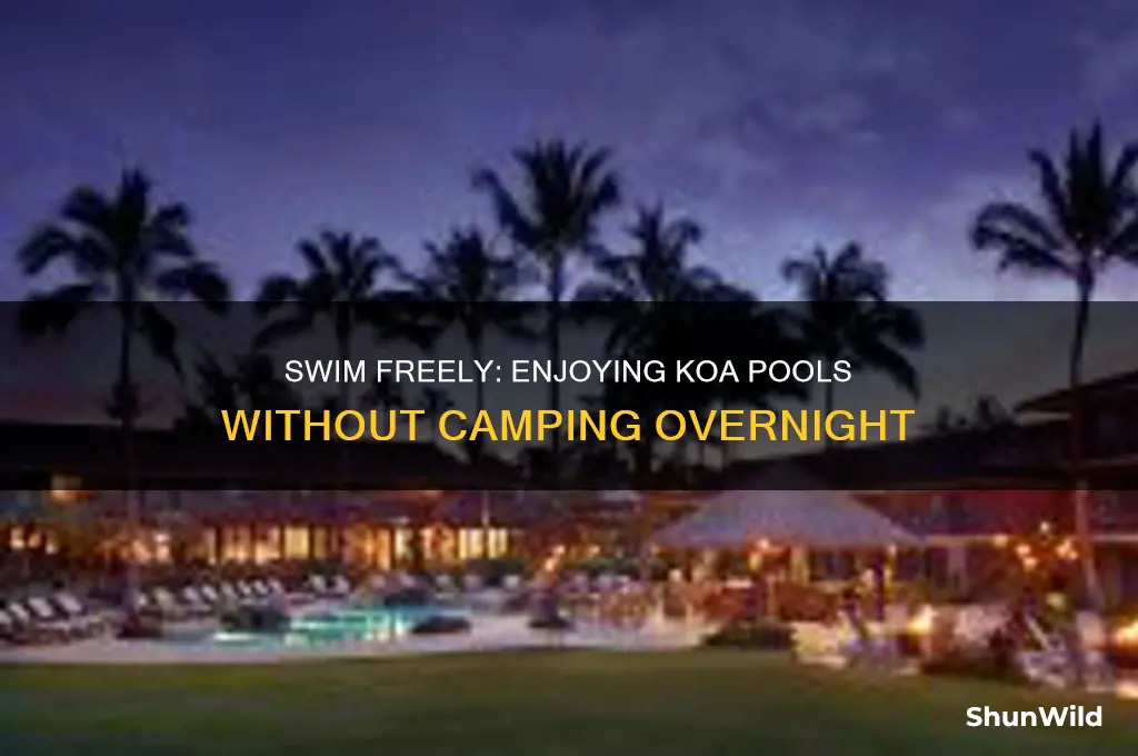 can i swim without camping at the koa