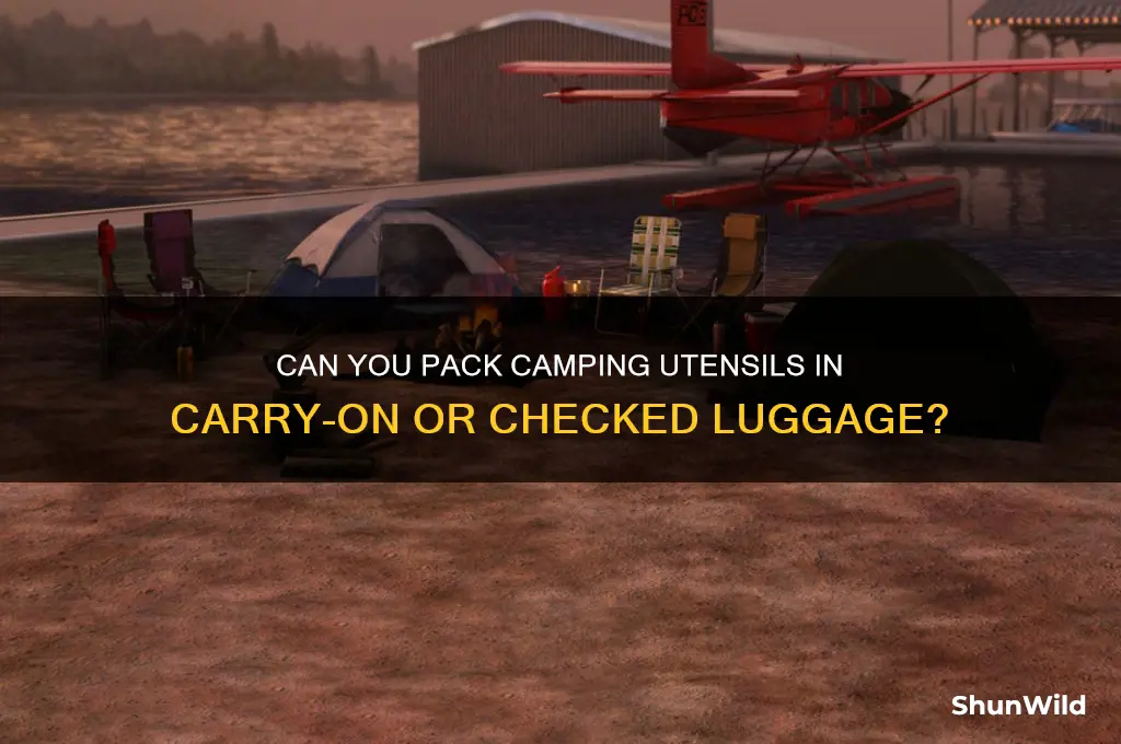 can i take a camping utensils on an airplane