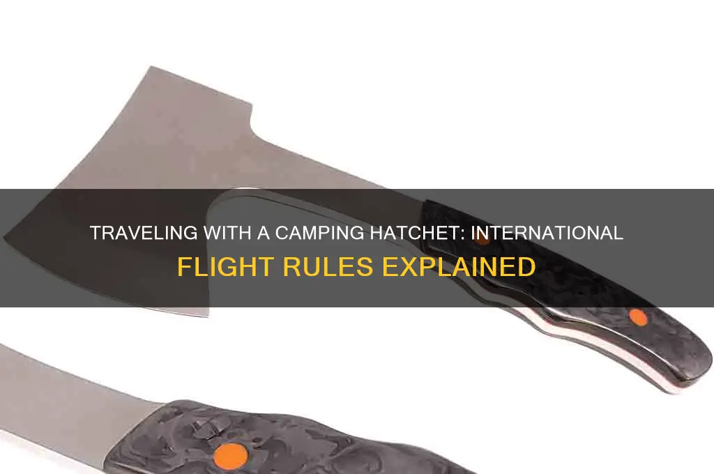 can i take camping hatchet on a international plane