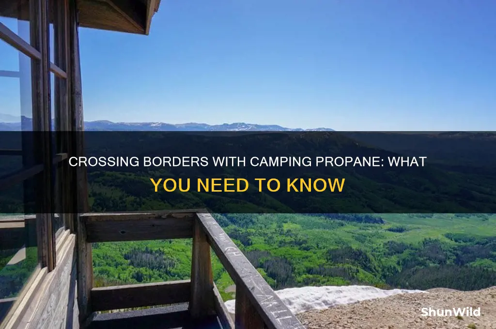 can i take camping propane across the border