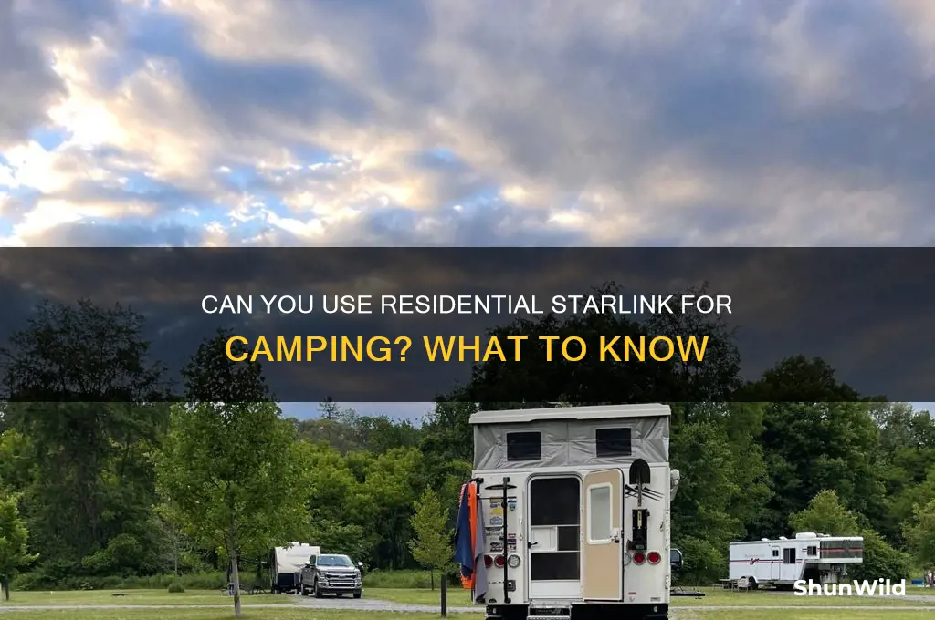 can i take my residential starlink camping