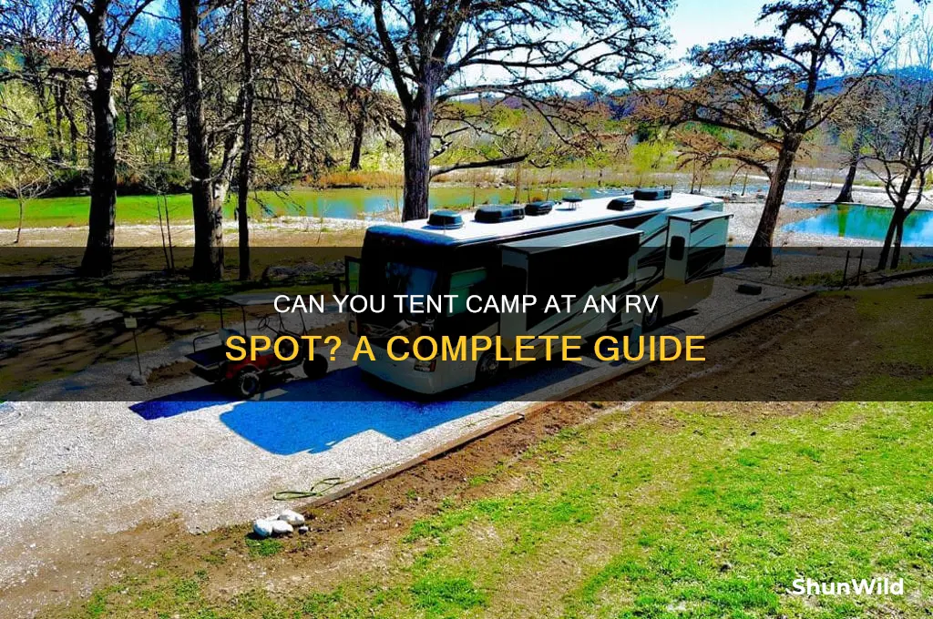can i tent camp at a rv spot