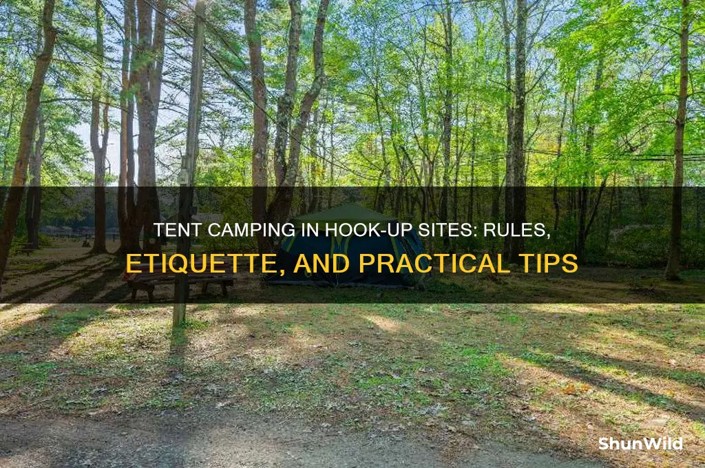 can i tent camp in hook up sites