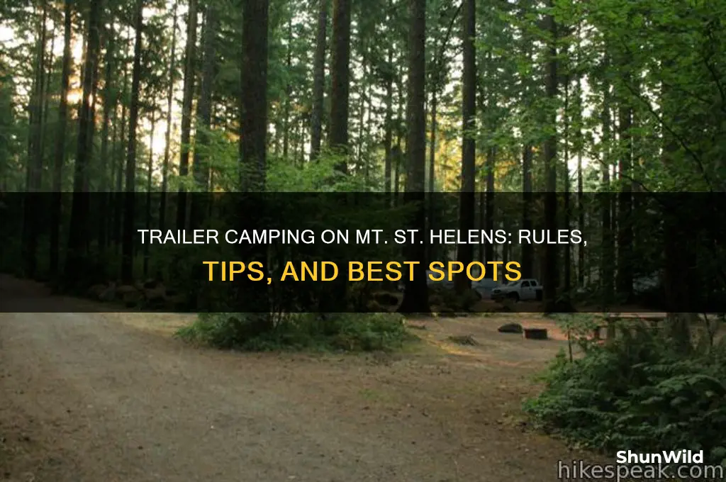 can i trailer camp on mt st helens