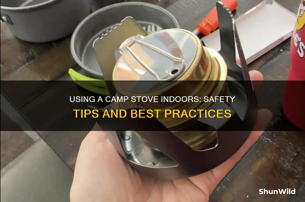 can i use a camp stove indoors