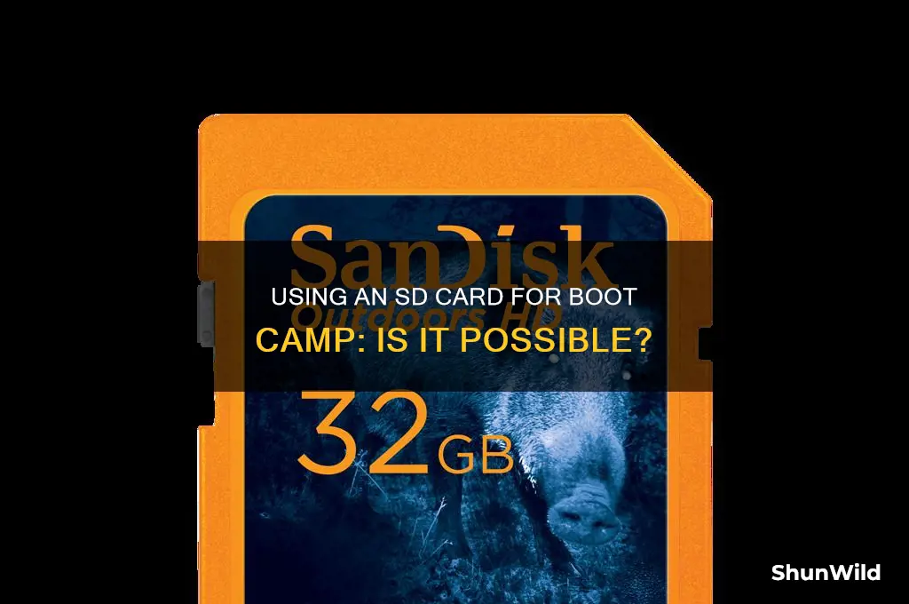 can i use a sd card for boot camp