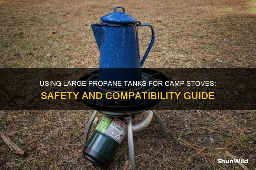 can i use big propane tank for camp stove
