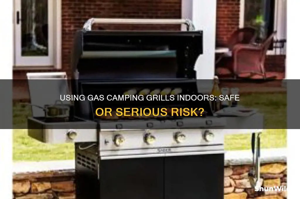 can i use gas camping grill inside