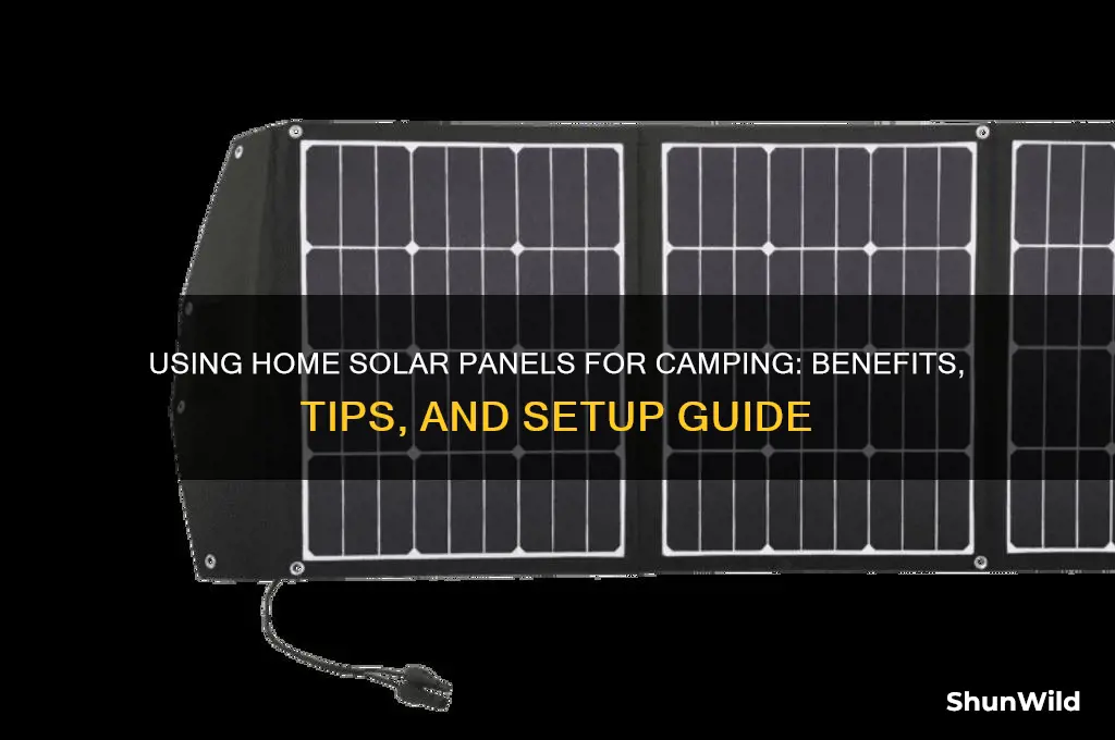 can i use house solar panels for camping