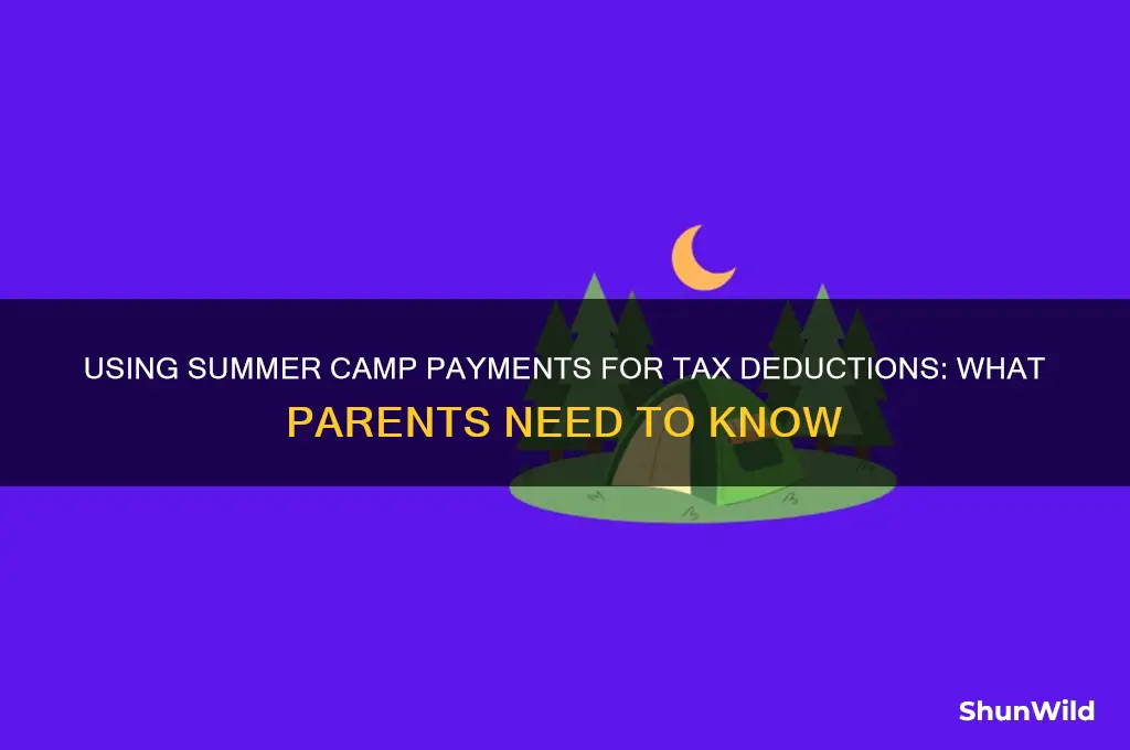 can i use my daughter summer camp payment for taxes