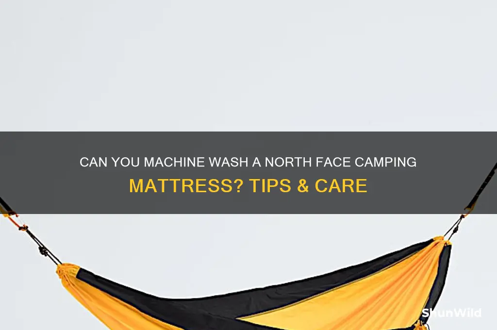 can i wash by machine the north face camping matress