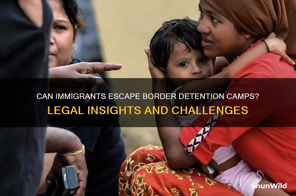 can immigrants leave detention camps at border