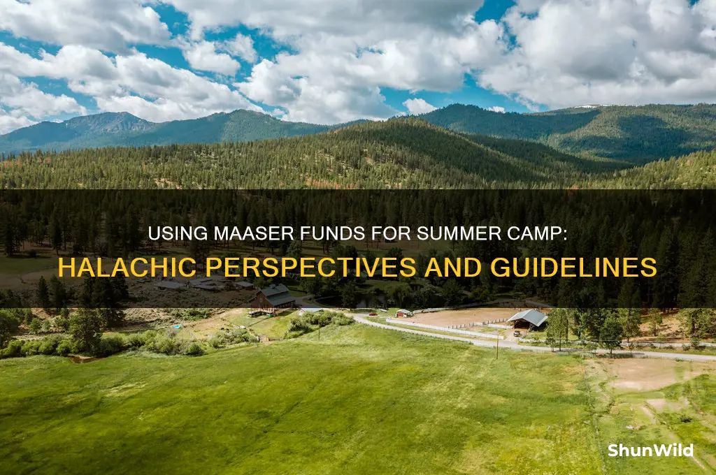 can maaser money be used for summer camp