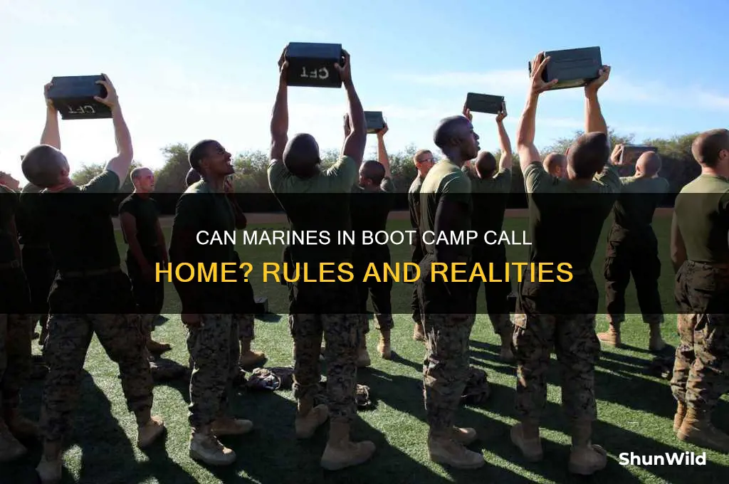 can marines in boot camp call home