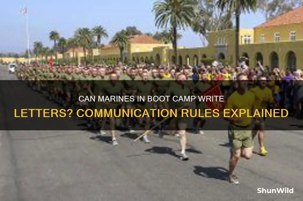 can marines in boot camp write letters