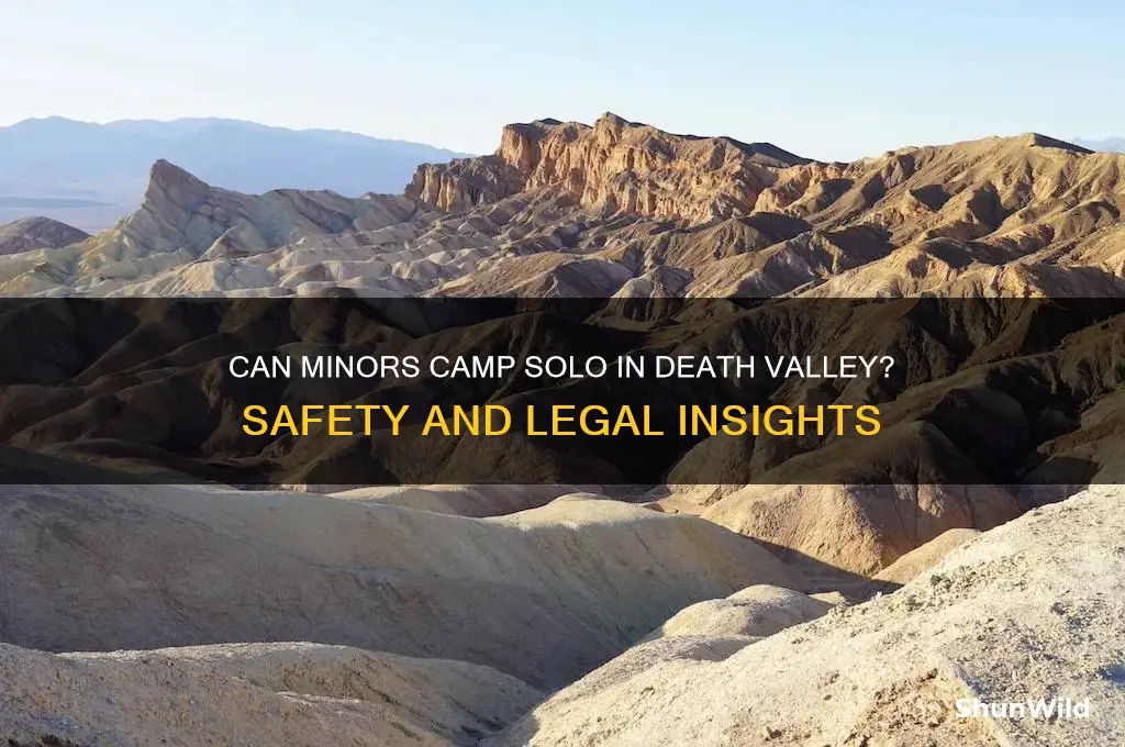 can minors camp alone in death valley