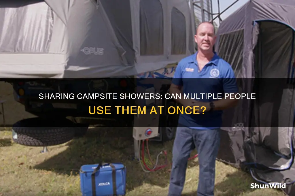 can multiple people use the showers at a camp site