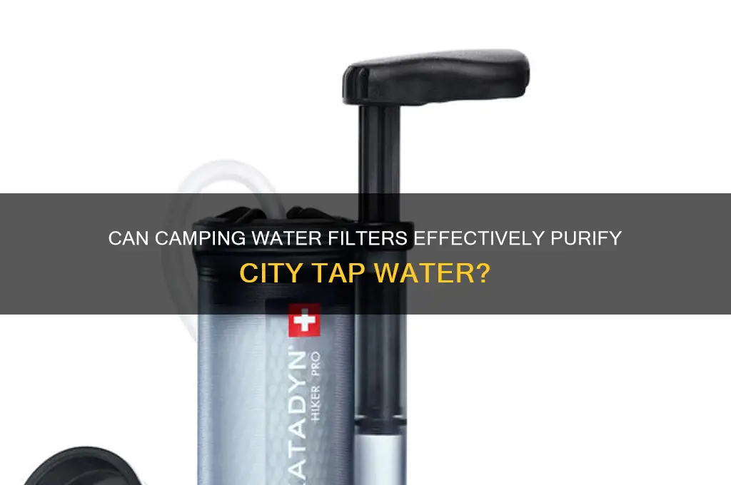 can my camping water filter do city water