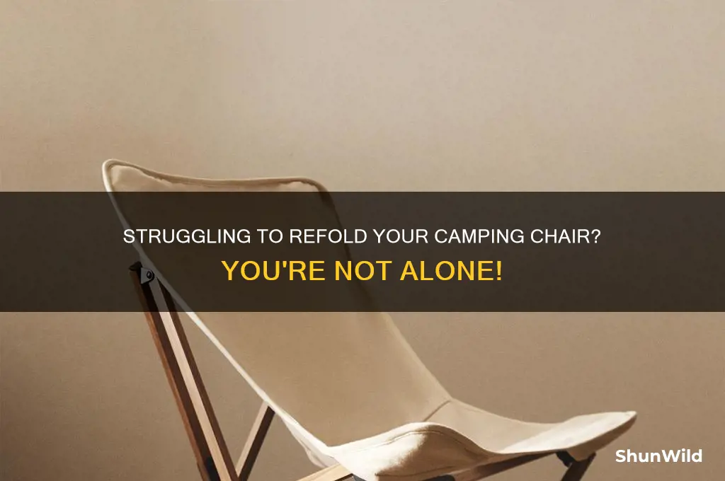 can never fold camping chair back in case
