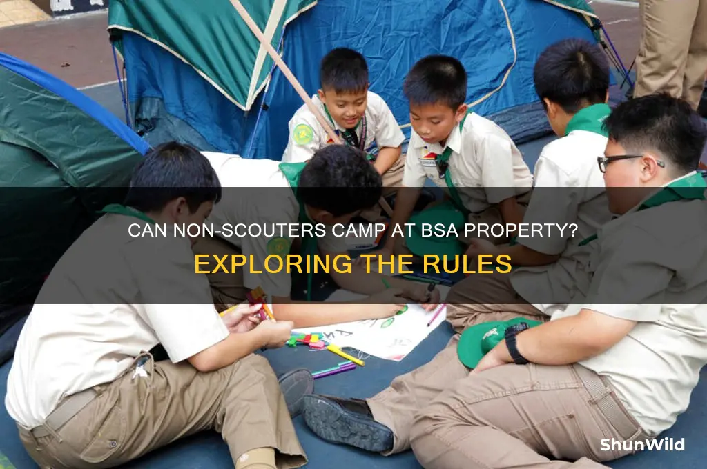 can non scouters camp at bsa property