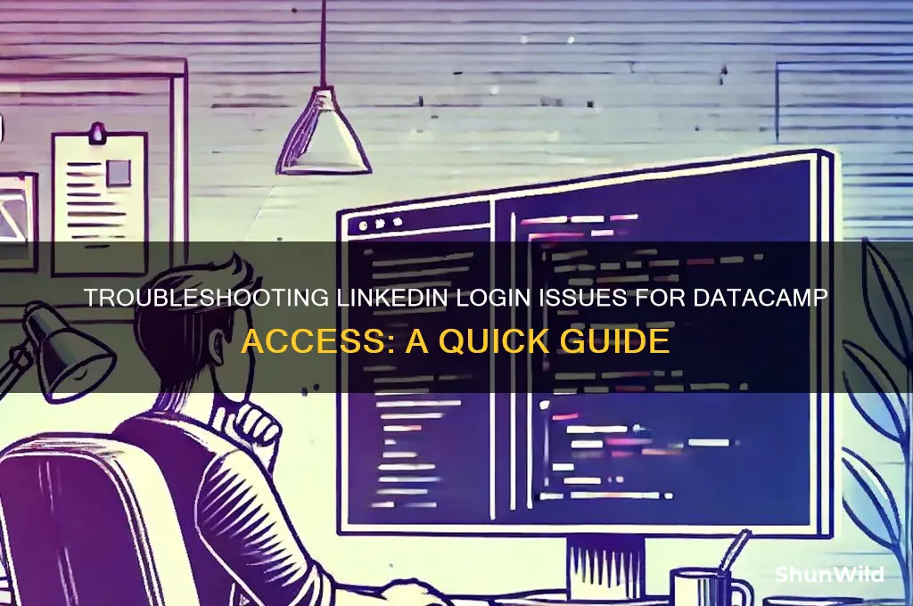 can not access data camp with my linkedin