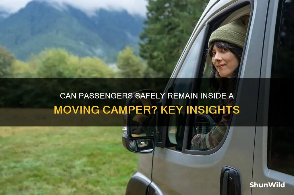 can occupants stay in camper while driving