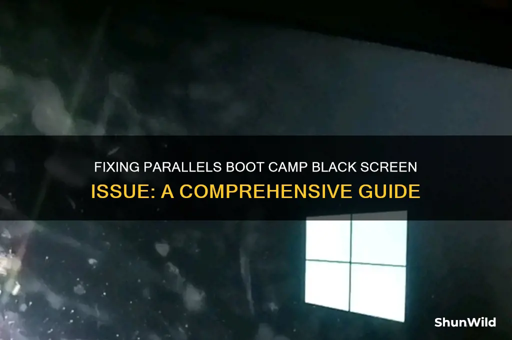can only get black screen on parallels boot camp